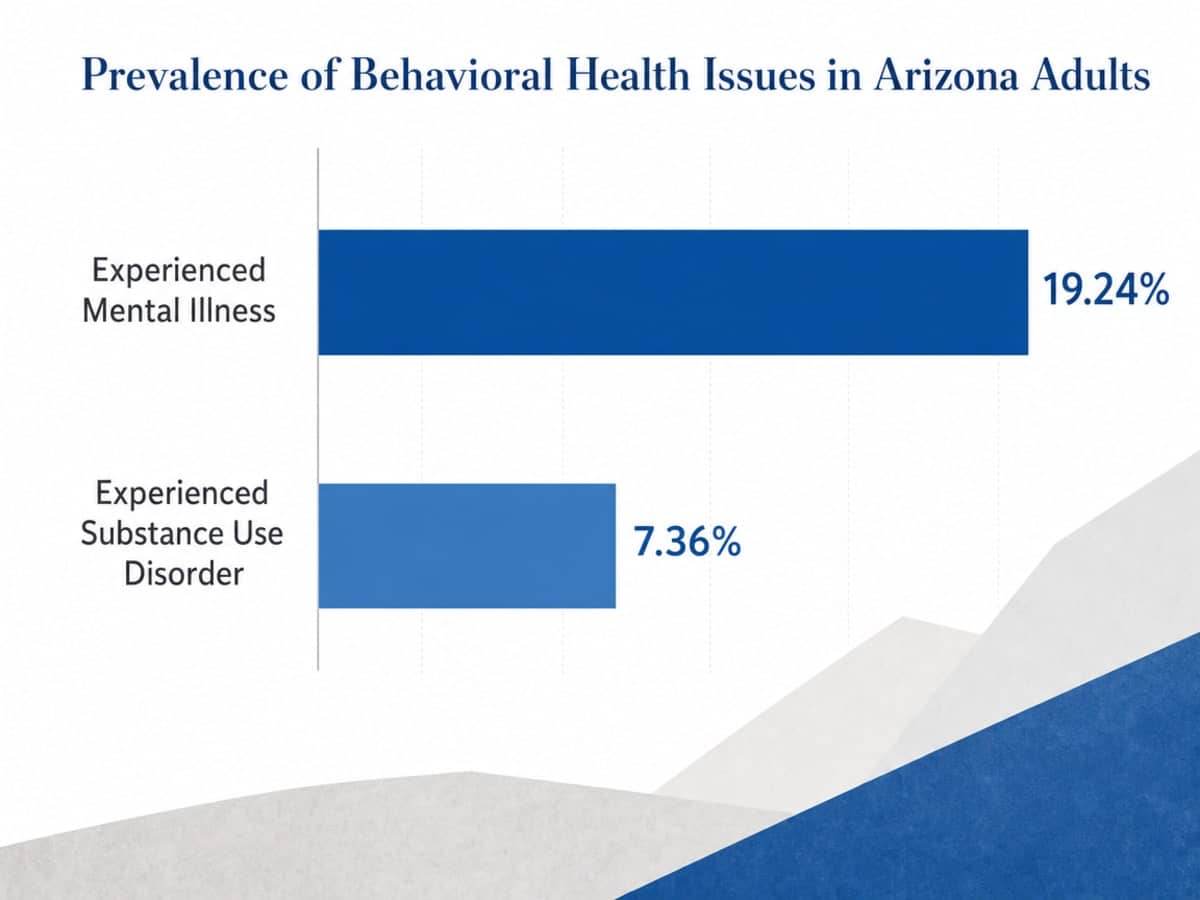 Chart showing Prevalence of Behavioral Health Issues in Arizona Adults