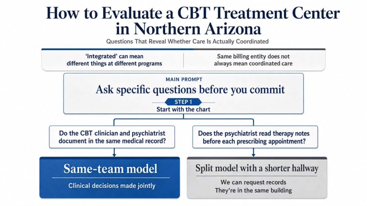 Process infographic visualizing the evaluation checklist the section lays out — the specific questions and signals a reader should use when vetting a program