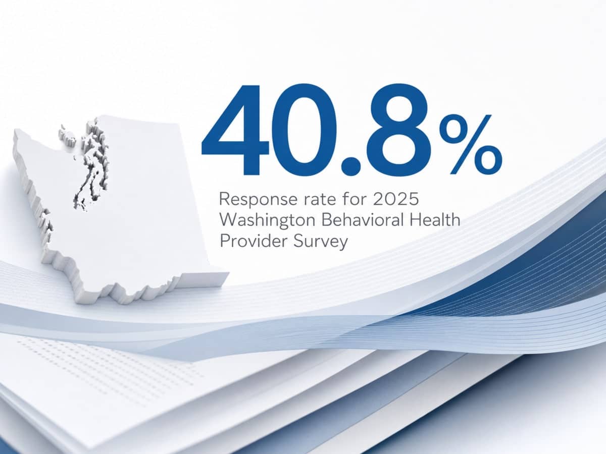 Infographic showing Response rate for 2025 Washington Behavioral Health Provider Survey