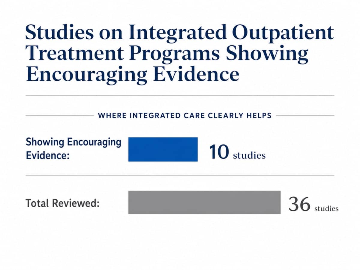 Chart showing Studies on Integrated Outpatient Treatment Programs Showing Encouraging Evidence