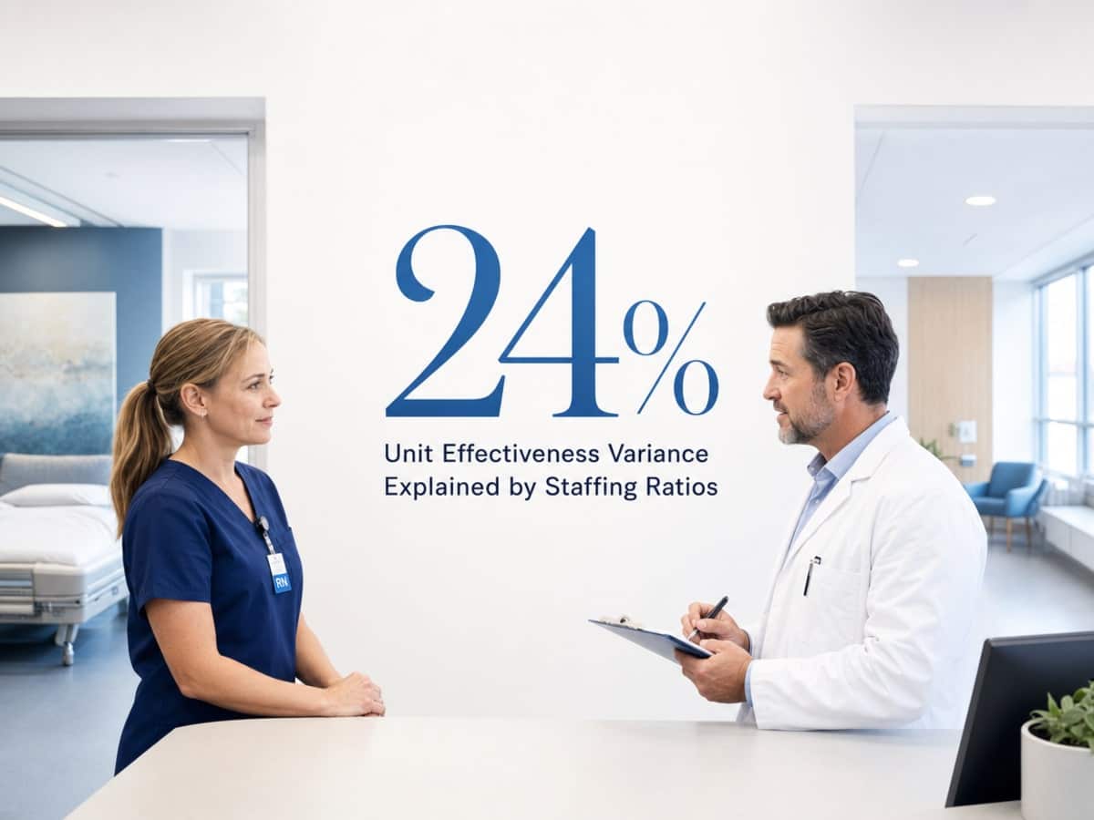 Infographic showing Unit Effectiveness Variance Explained by Staffing Ratios