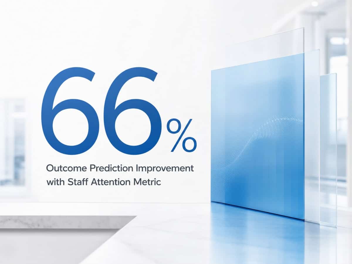 Infographic showing Outcome Prediction Improvement with Staff Attention Metric
