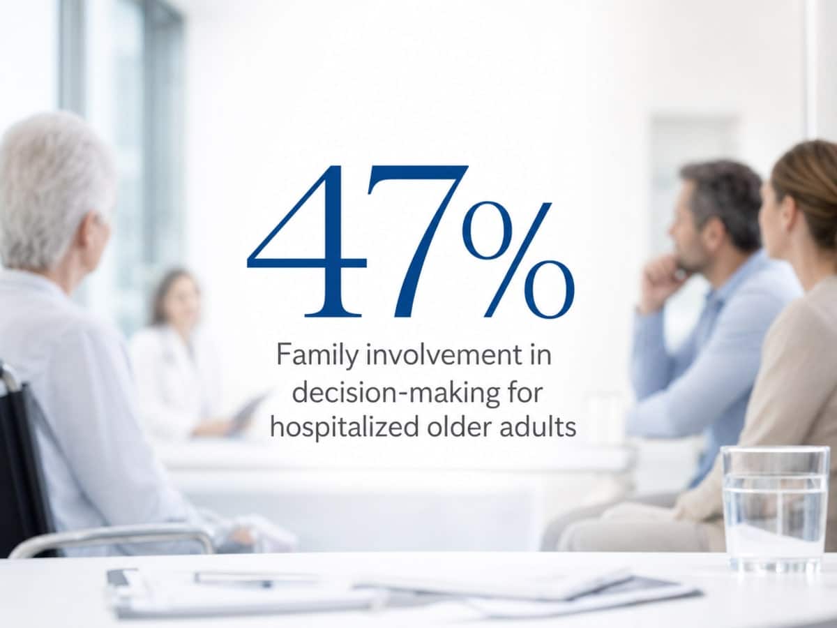 Infographic showing Family involvement in decision-making for hospitalized older adults