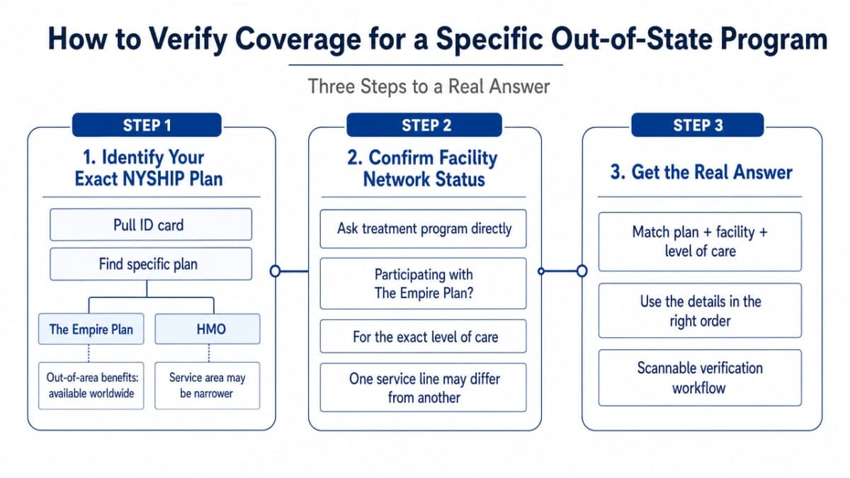 Visualize the three-step verification process explicitly outlined in the section, giving readers a scannable summary of the workflow