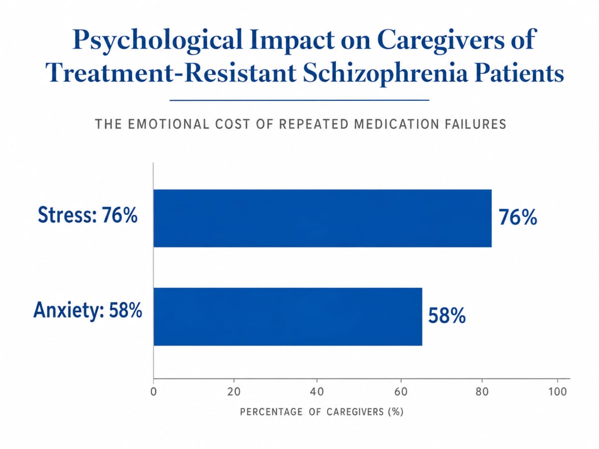 Chart showing Psychological Impact on Caregivers of Treatment-Resistant Schizophrenia Patients