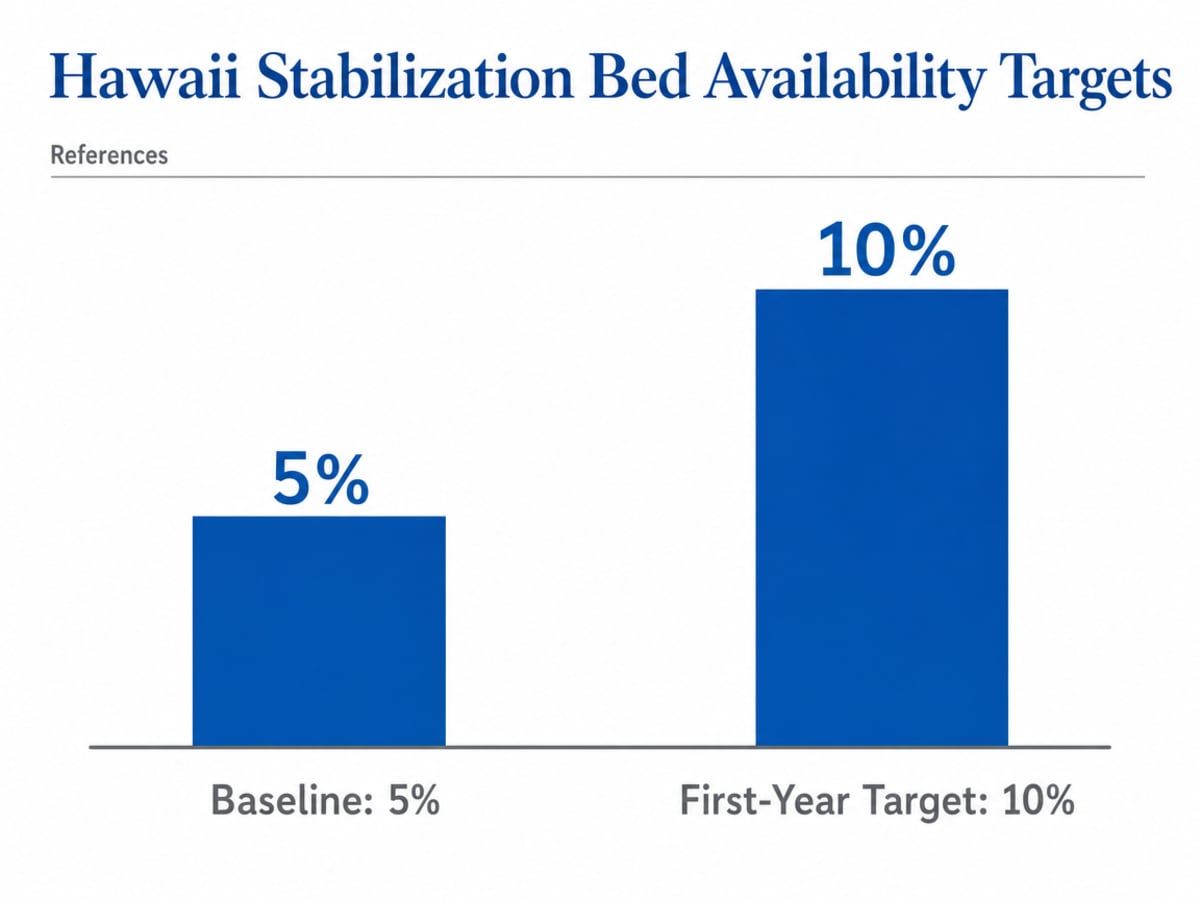 Chart showing Hawaii Stabilization Bed Availability Targets