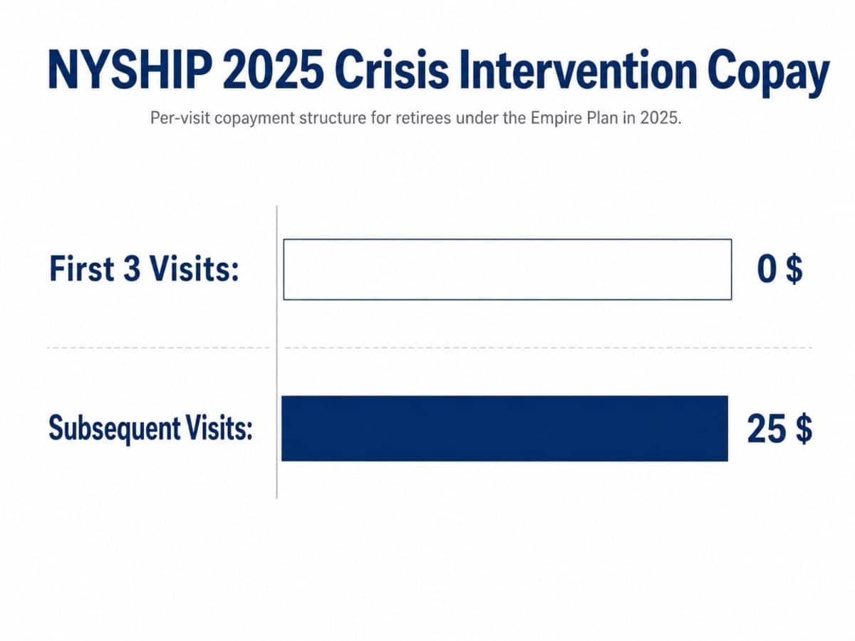 Chart showing NYSHIP 2025 Crisis Intervention Copay